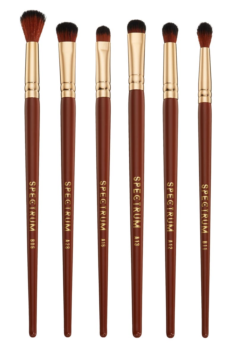 Pantherine 6-Piece Eye Makeup Brush Set $45 Value, Main, color, BROWN
