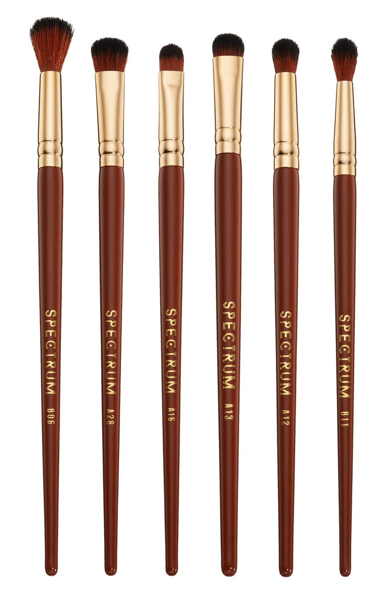 SPECTRUM Pantherine 6-Piece Eye Makeup Brush Set $45 Value, Main, color, Brown