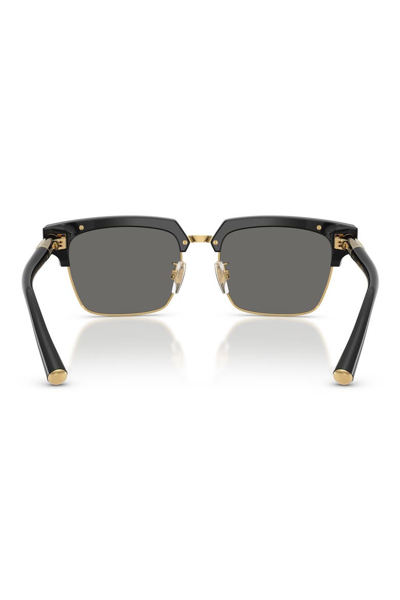 54mm Square Sunglasses, Alternate, color, BLACK / GREY