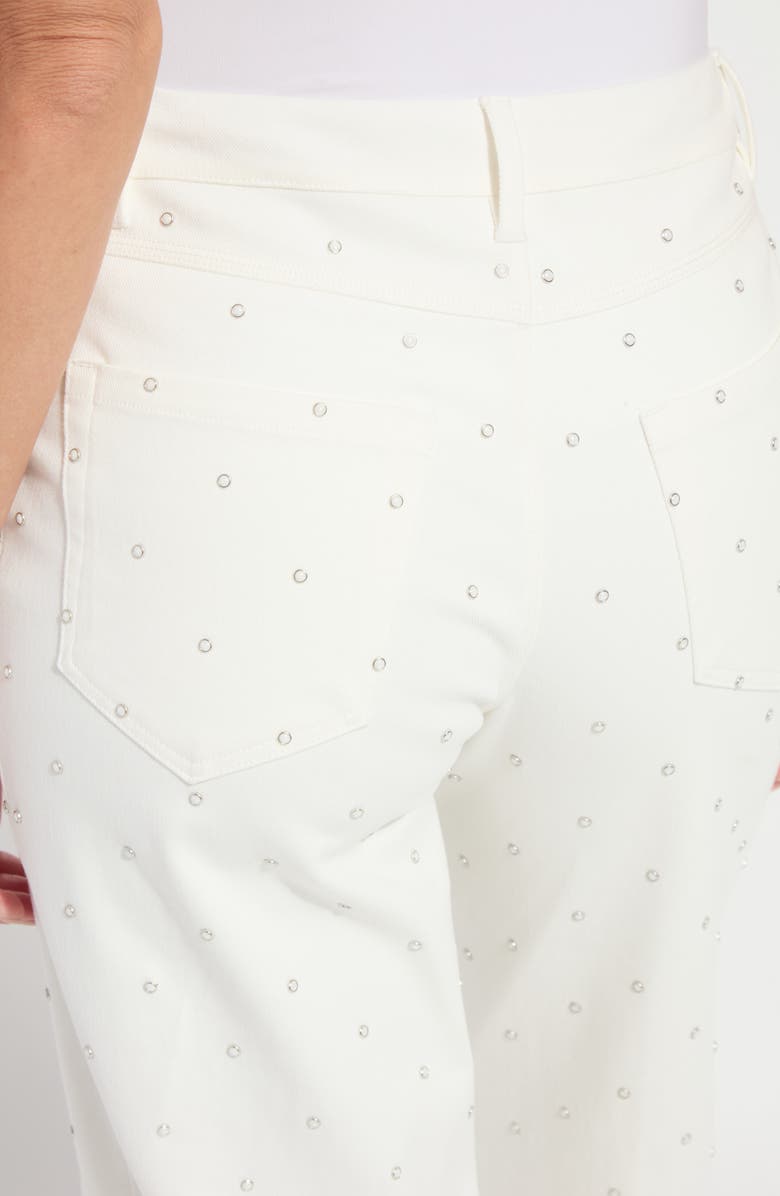 Lysse Audrey Embellished Pull-On Crop Wide Leg Knit Jeans, Alternate, color, 