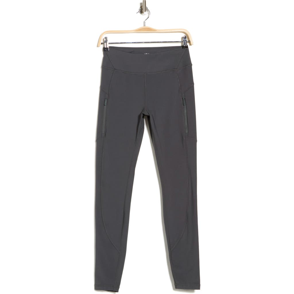 Layer 8 Polar Flow Zip Pocket Leggings In Gray