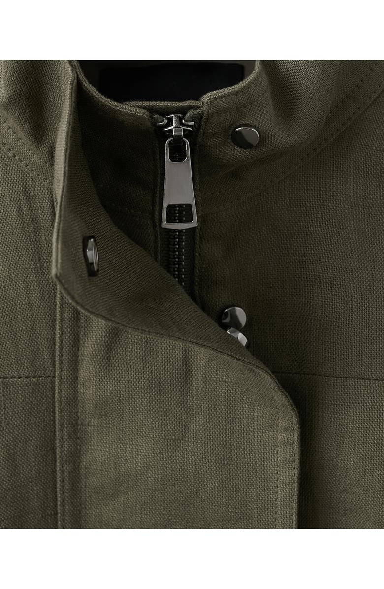 MANGO Belted Linen Jacket, Alternate, color,