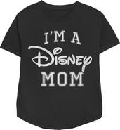 Disney Women's Disney I'm a Mom Distressed Logo  Graphic T-Shirt