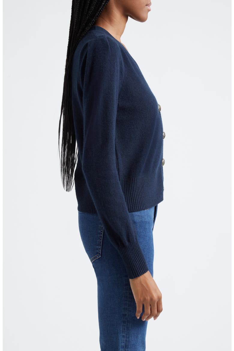 Solene Cashmere Cardigan, Alternate, color, NAVY