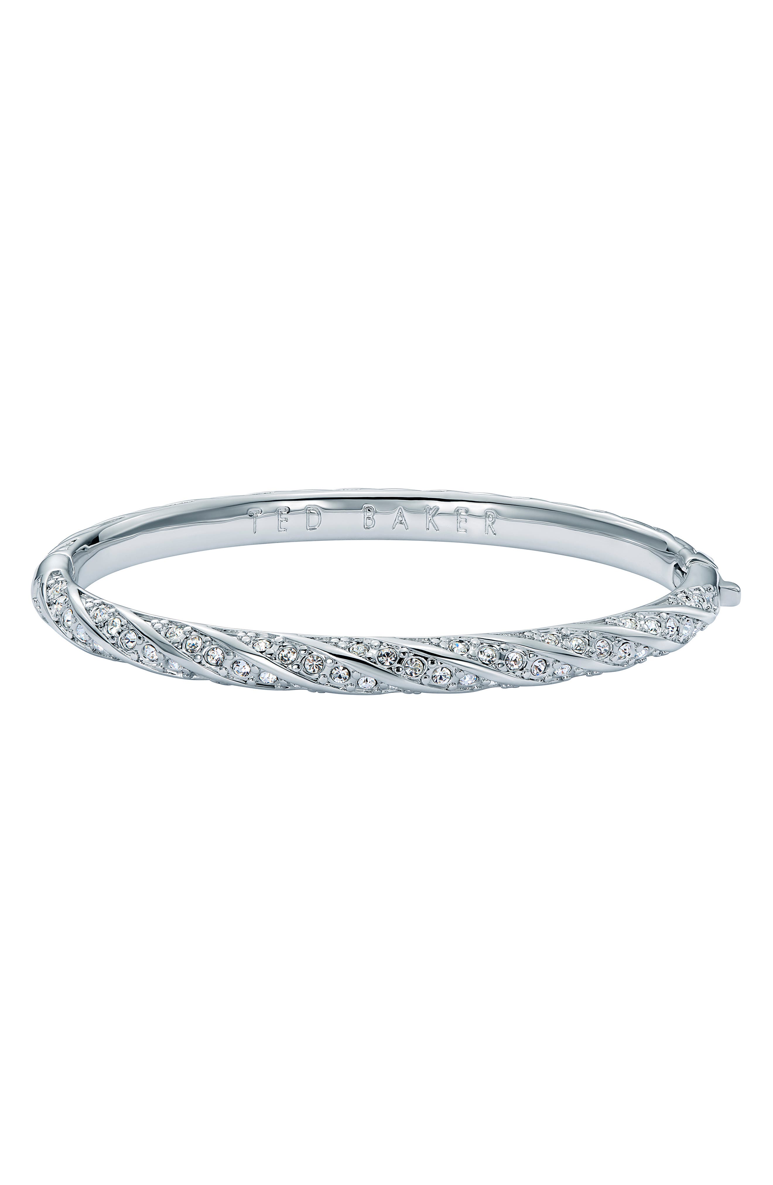 SILVER TONE CLEAR CRYSTAL