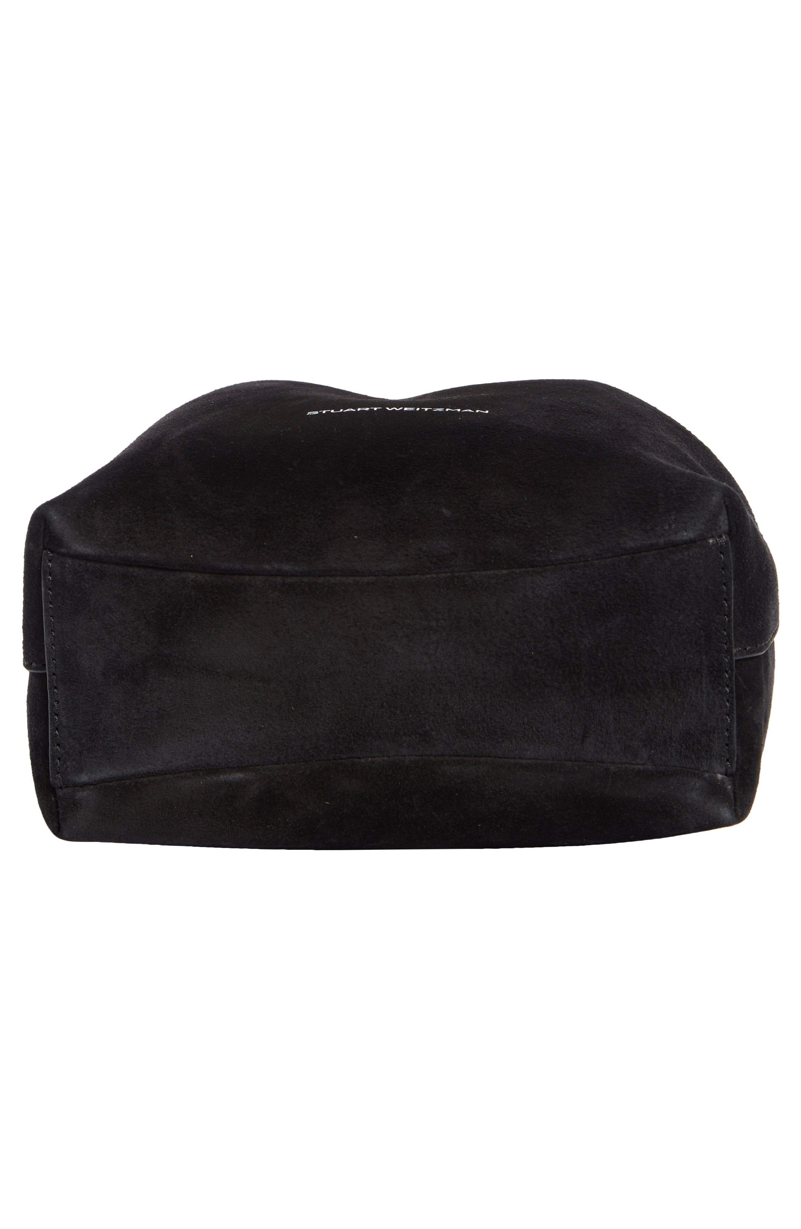 Stuart Weitzman Mini Rae Suede Bucket Bag, Alternate, color, 