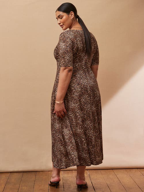 Live Unlimited Leopard Print Wrap Dress In Animal Print