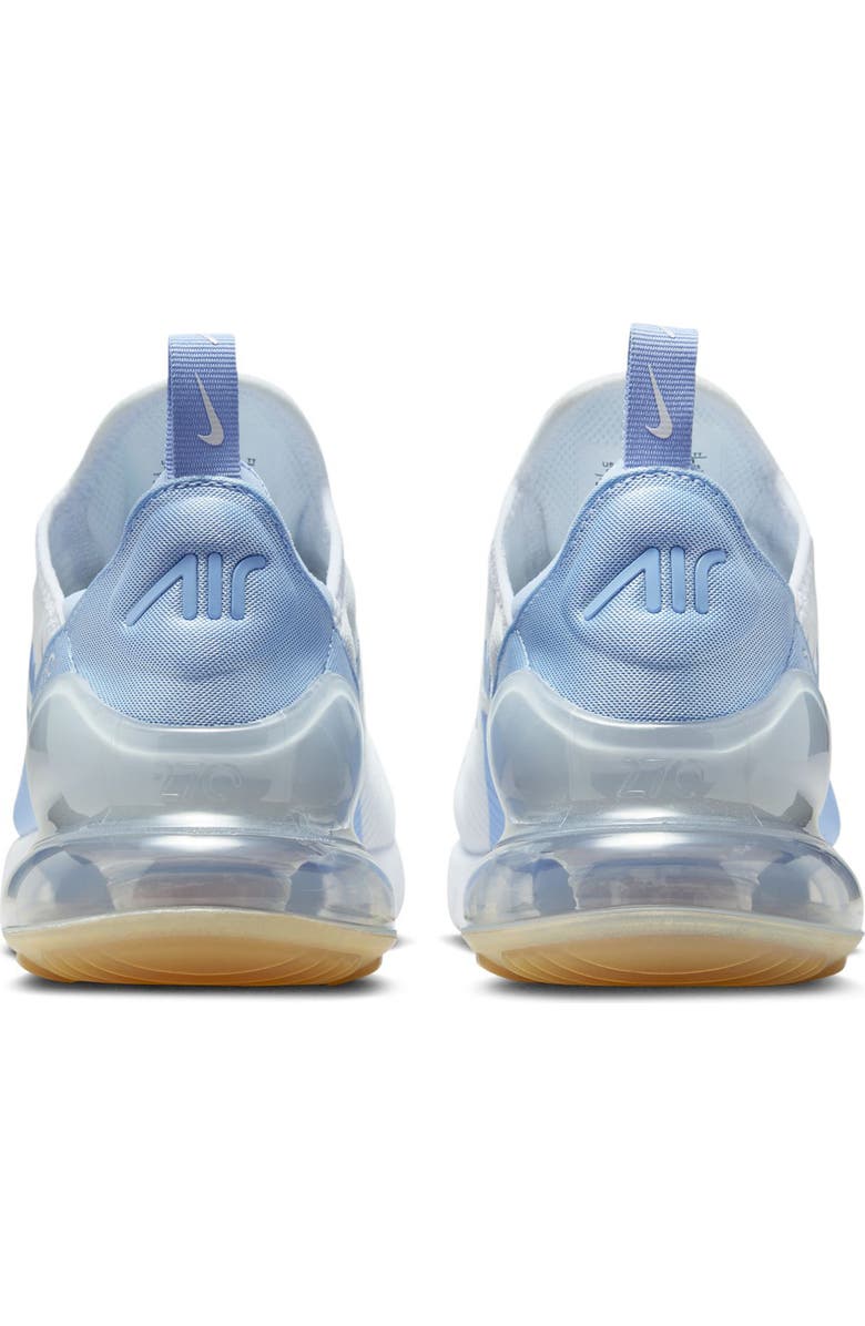 Nike Air Max 270 Sneaker, Alternate, color, White/ Blue Tint/ Brown