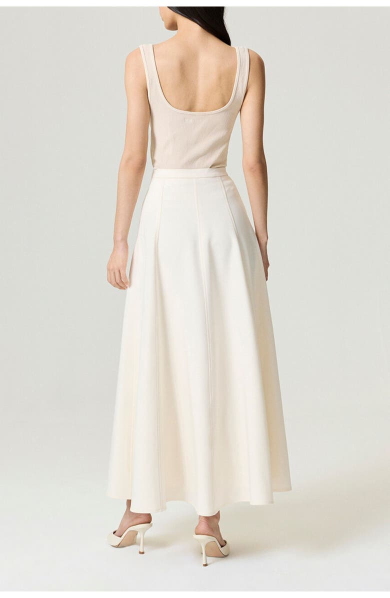 Nocturne Flared Maxi Skirt, Alternate, color, Ivory
