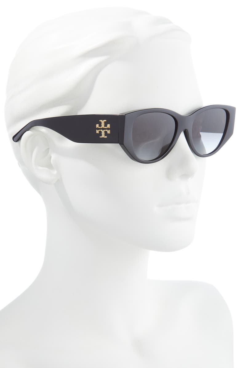 Tory Burch 52mm Rectangle Sunglasses, Alternate, color, 
