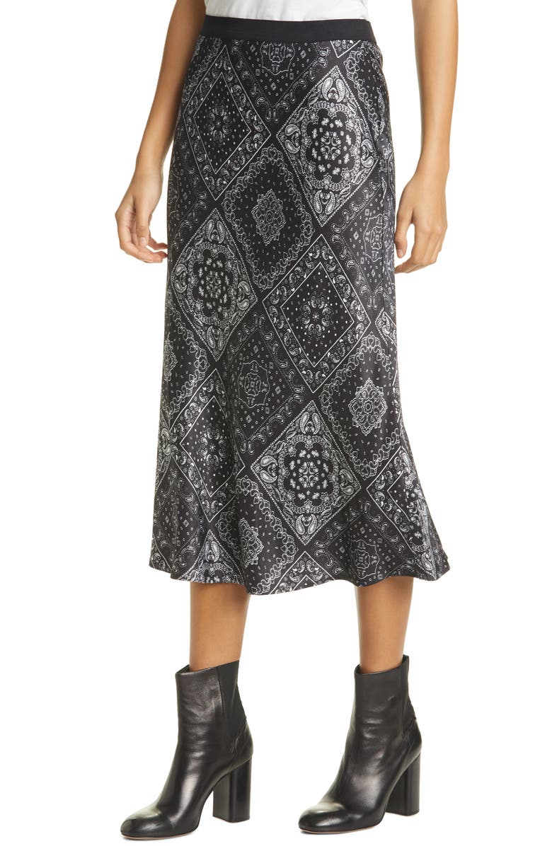 Rails Berlin Satin Midi Skirt, Alternate, color, 