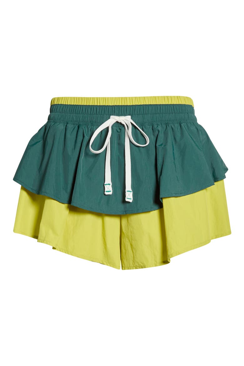 FP Movement Flex It High Rise Tiered Shorts, Alternate, color, EVERGREEN COMBO