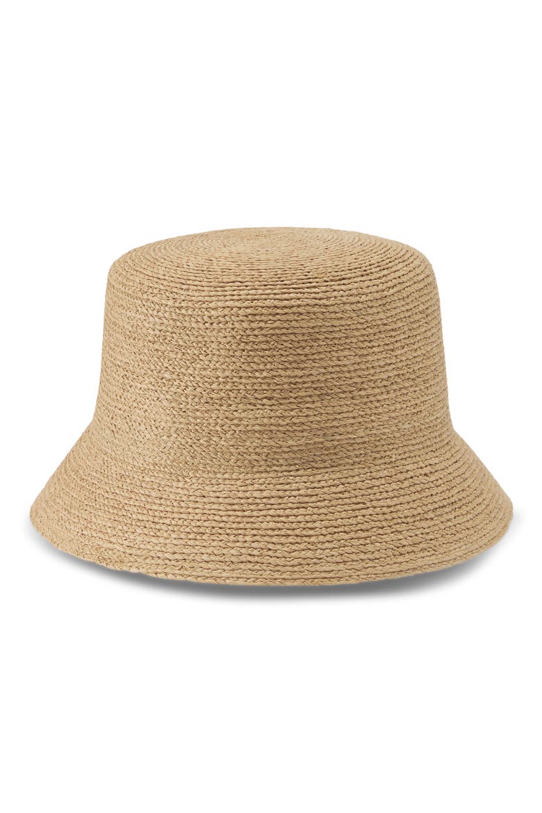 Malia Raffia UPF 50+ Bucket Hat, Alternate, color, NATURAL