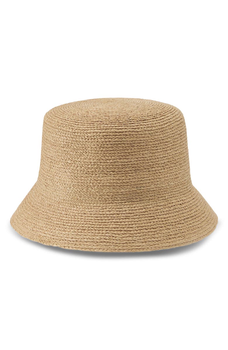 Helen Kaminski Malia Raffia UPF 50+ Bucket Hat, Alternate, color, Natural