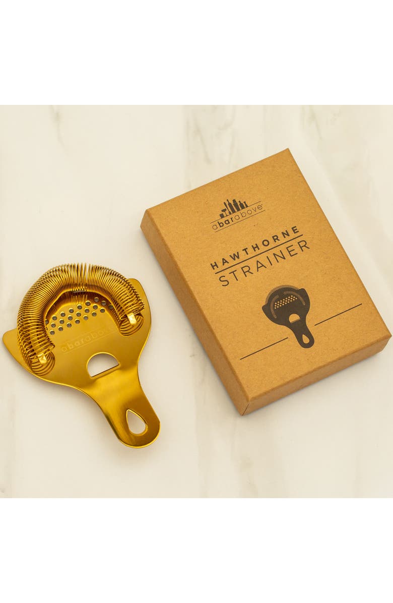 A Bar Above Gold Hawthorne Cocktail Strainer, Alternate, color, Gold