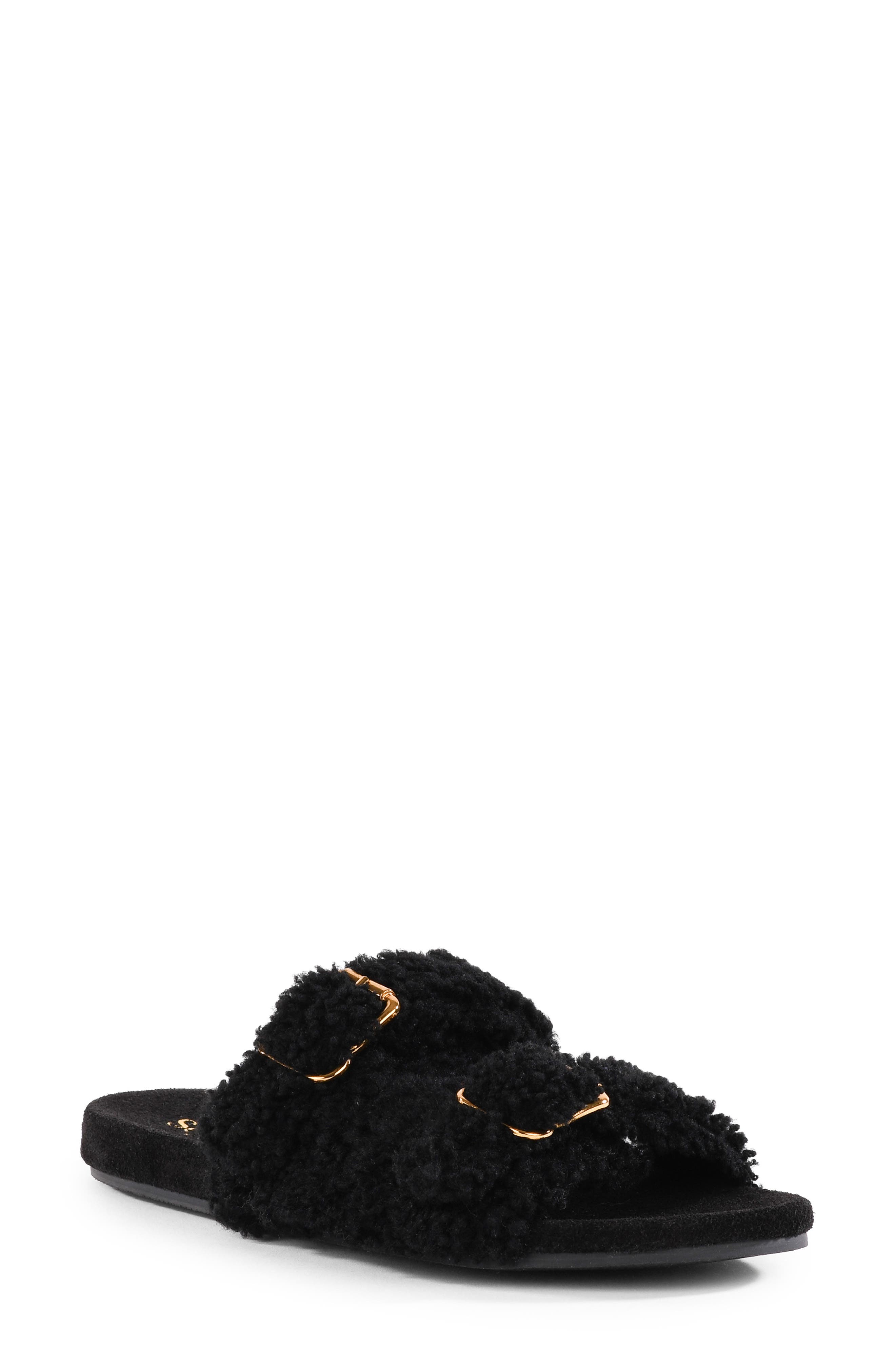 Slumber Party Slide Sandal, Main, color, BLACK