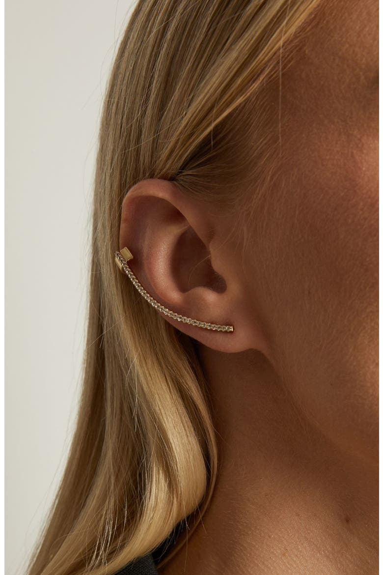 Archival Path Ear Climber Cuff, Alternate, color, Yellow Gold Vermeil