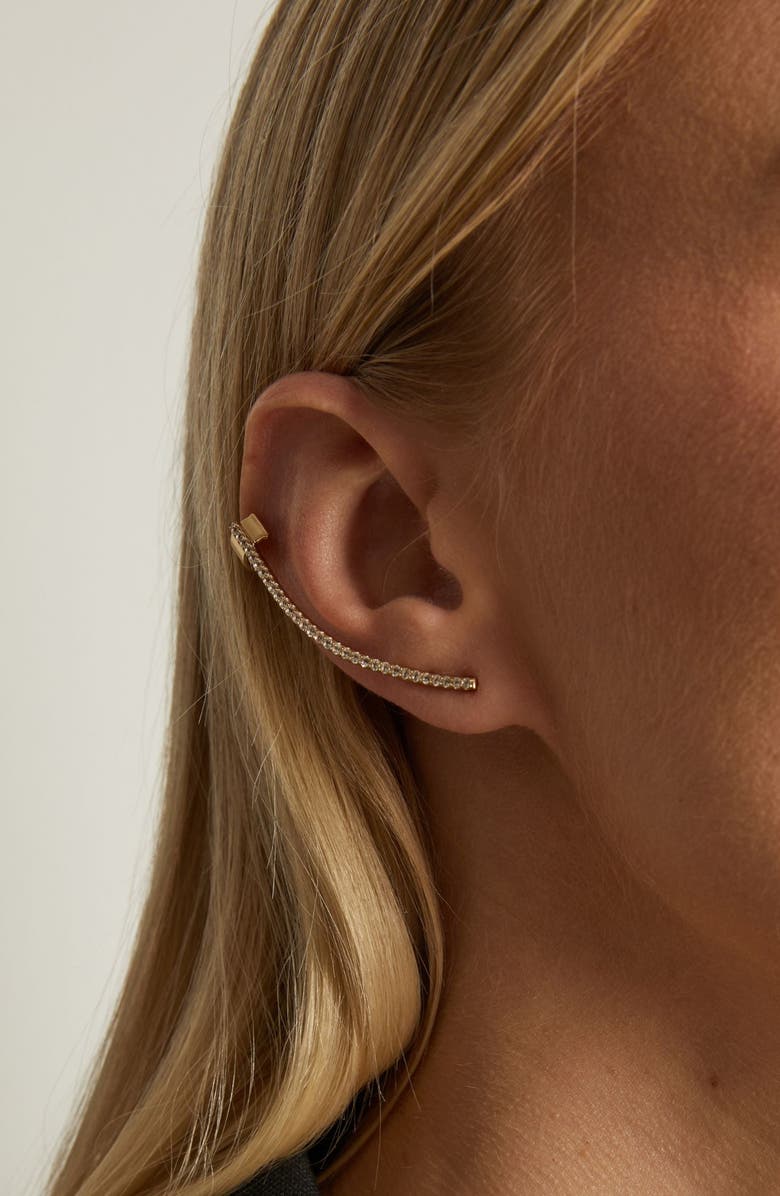 Aurate New York Archival Path Ear Climber Cuff, Alternate, color, Yellow