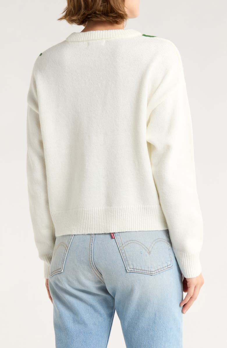 Vigoss Merry Christmas Ornament Sweater, Alternate, color, Creme