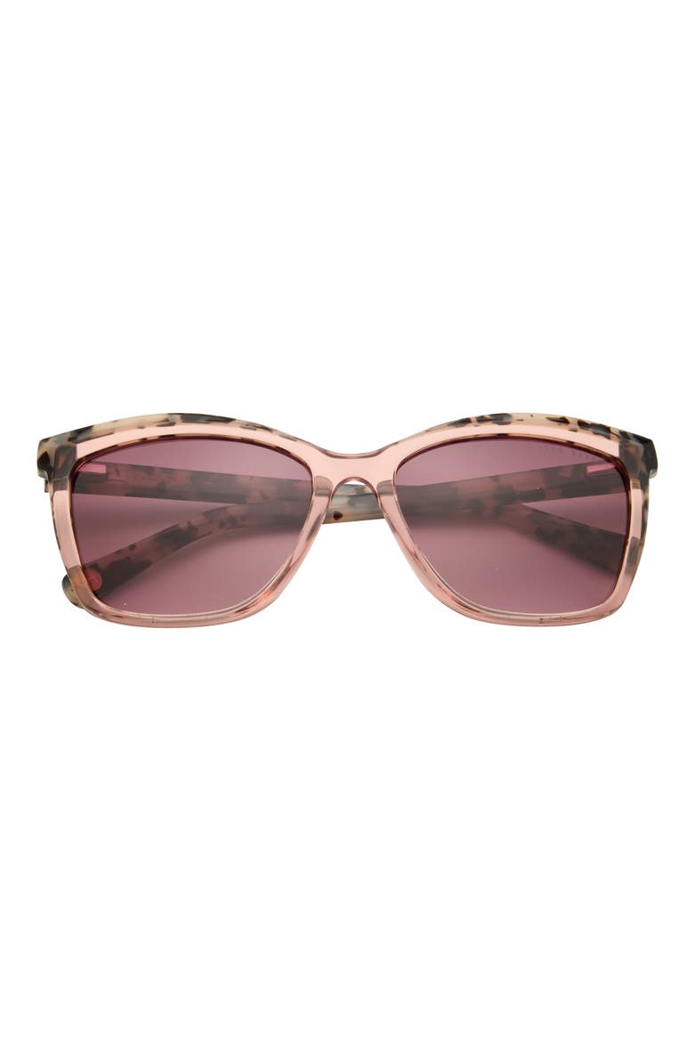 56mm Gradient Square Sunglasses, Main, color, BLUSH