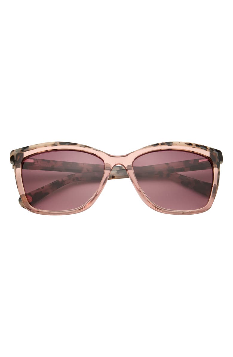 Ted Baker London 56mm Gradient Square Sunglasses, Main, color, Blush