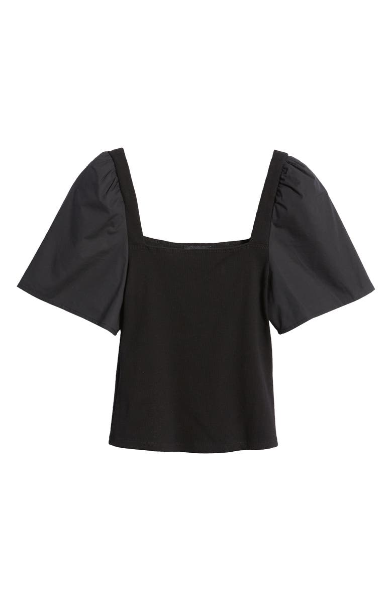 1.STATE Puff Sleeve Square Neck Top, Alternate, color, 