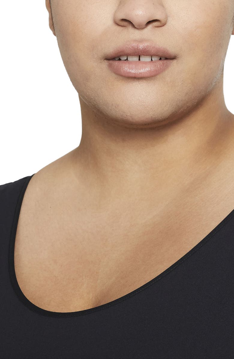 Nike Yoga Luxe Short Sleeve Top, Alternate, color, Black/ Dark Smoke Grey