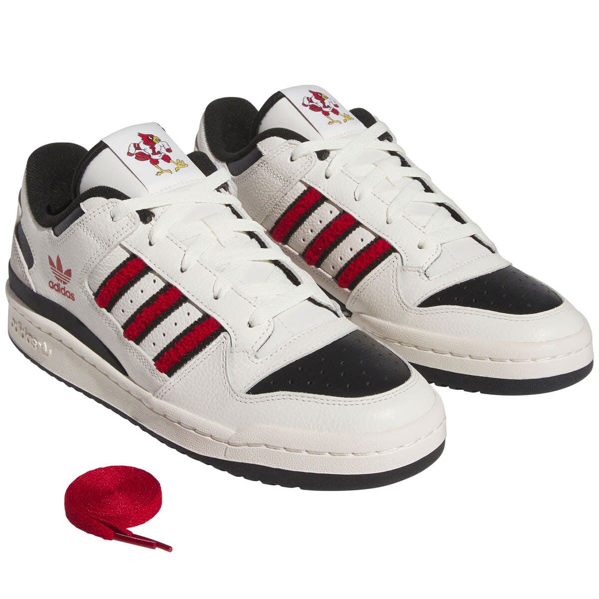 adidas Unisex adidas  White Louisville Cardinals Forum Low Basketball Shoes, Alternate, color, 