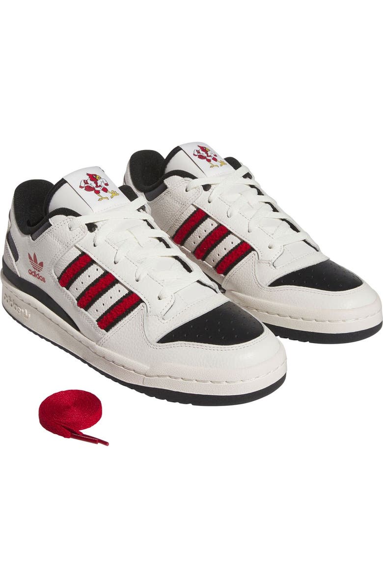 adidas Unisex adidas White Louisville Cardinals Forum Low Basketball Shoes, Alternate, color,