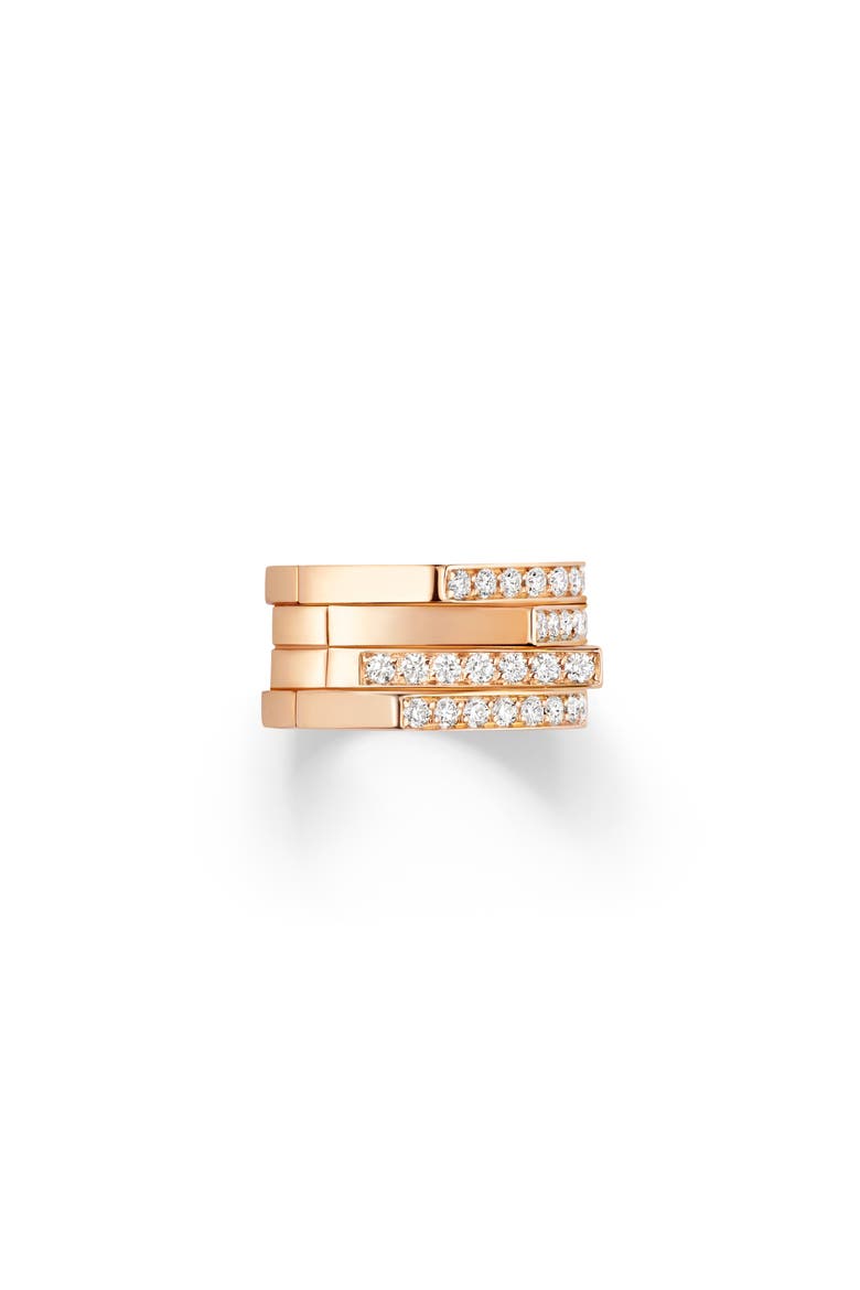 Antifer Diamond Ear Cuff, Main, color, ROSE GOLD