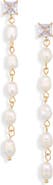 Cara Freshwater Pearl & Cubic Zirconia Linear Drop Earrings