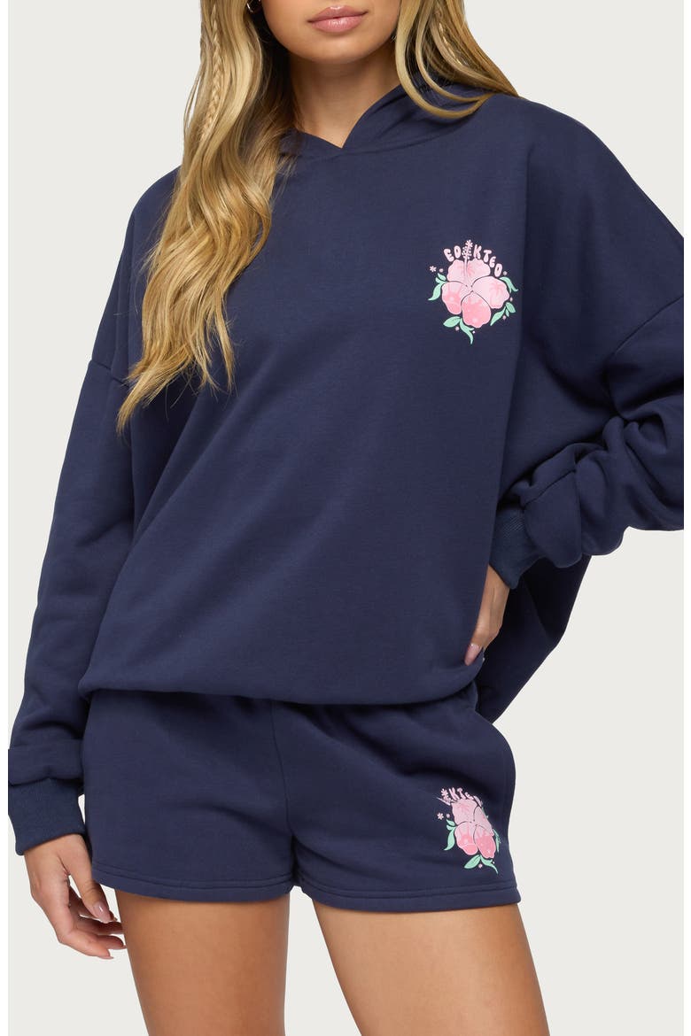 Beach Bloom Hoodie, Main, color, NAVY
