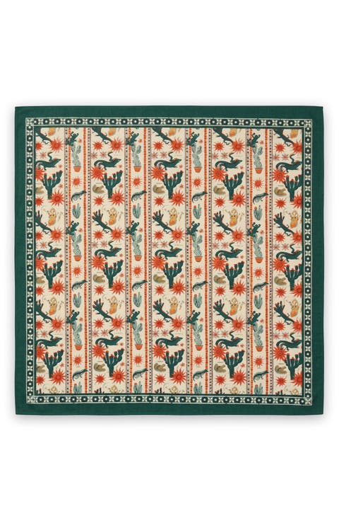 Floral Border Square Bandana