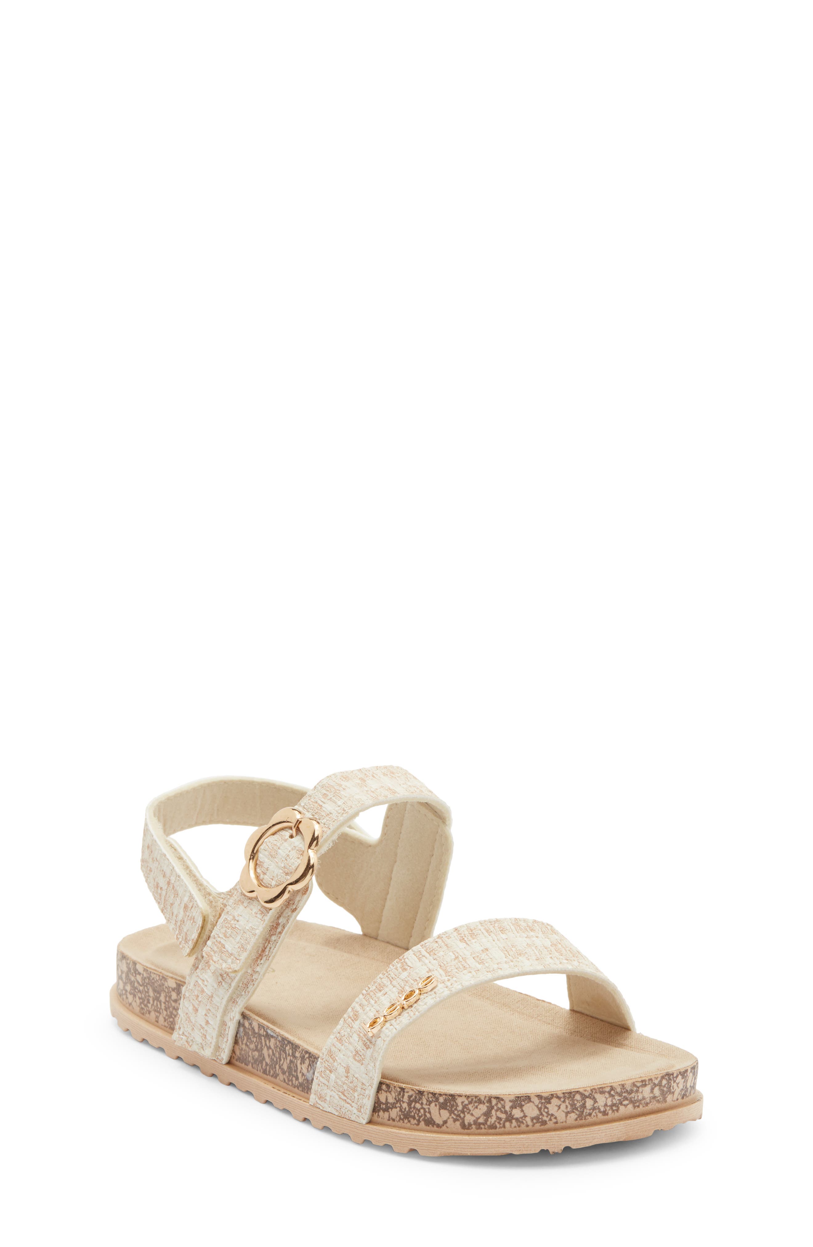 bebe Kids' Double Strap Footbed Sandal
