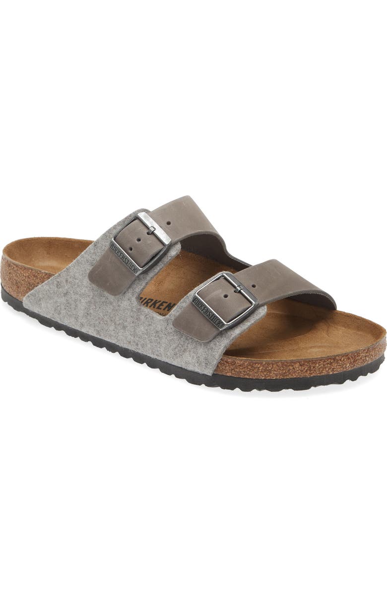 Birkenstock Arizona Slide Sandal, Main, color, Gray