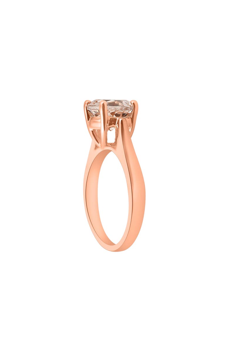 Bliss Diamond 8MM Round 1 3/4CT Genuine Morgranite 14k Gold Solitaire Engagement Ring, Alternate, color, 