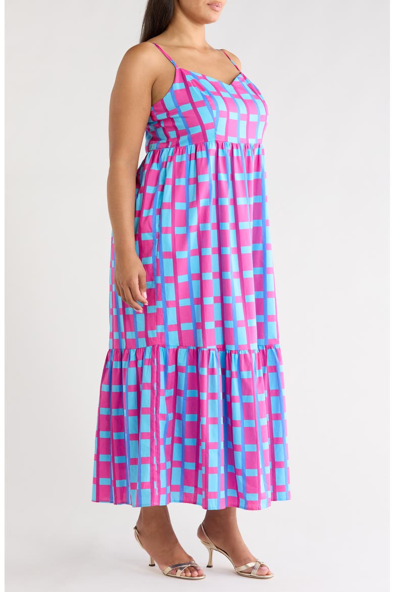 Devania Brush Cabana Flowy Maxi Dress, Alternate, color, FUCHSIA-BLUE-MULTI