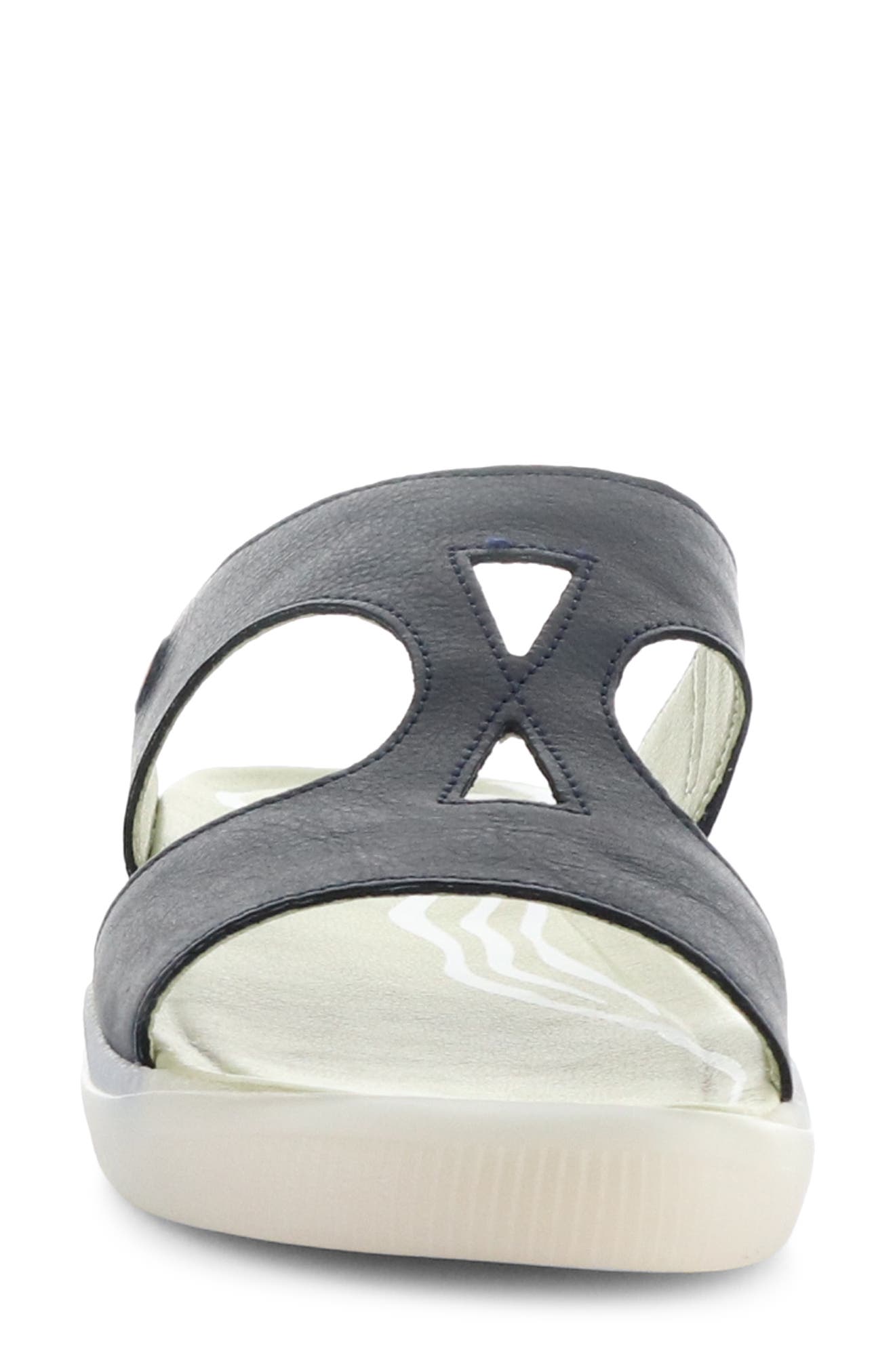 Inbe Slide Sandal, Alternate, color, 001 NAVY SMOOTH LEAT