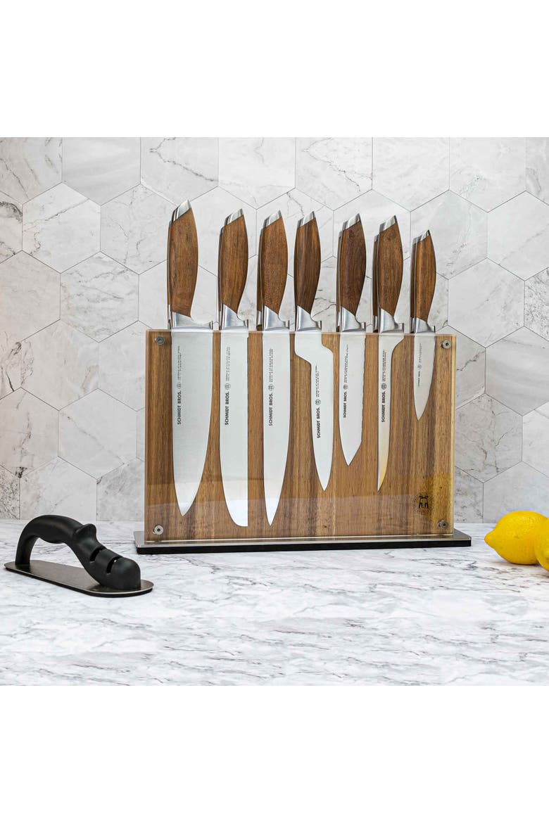 Bonded Teak 15-Piece Knife Block Set, Alternate, color, Brown