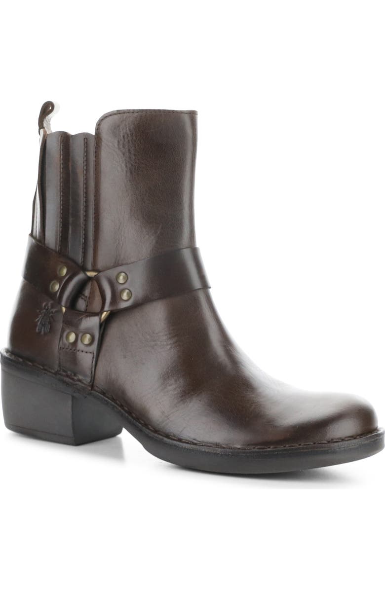 Fly London Mebi Bootie, Main, color, Dark Brown Rug