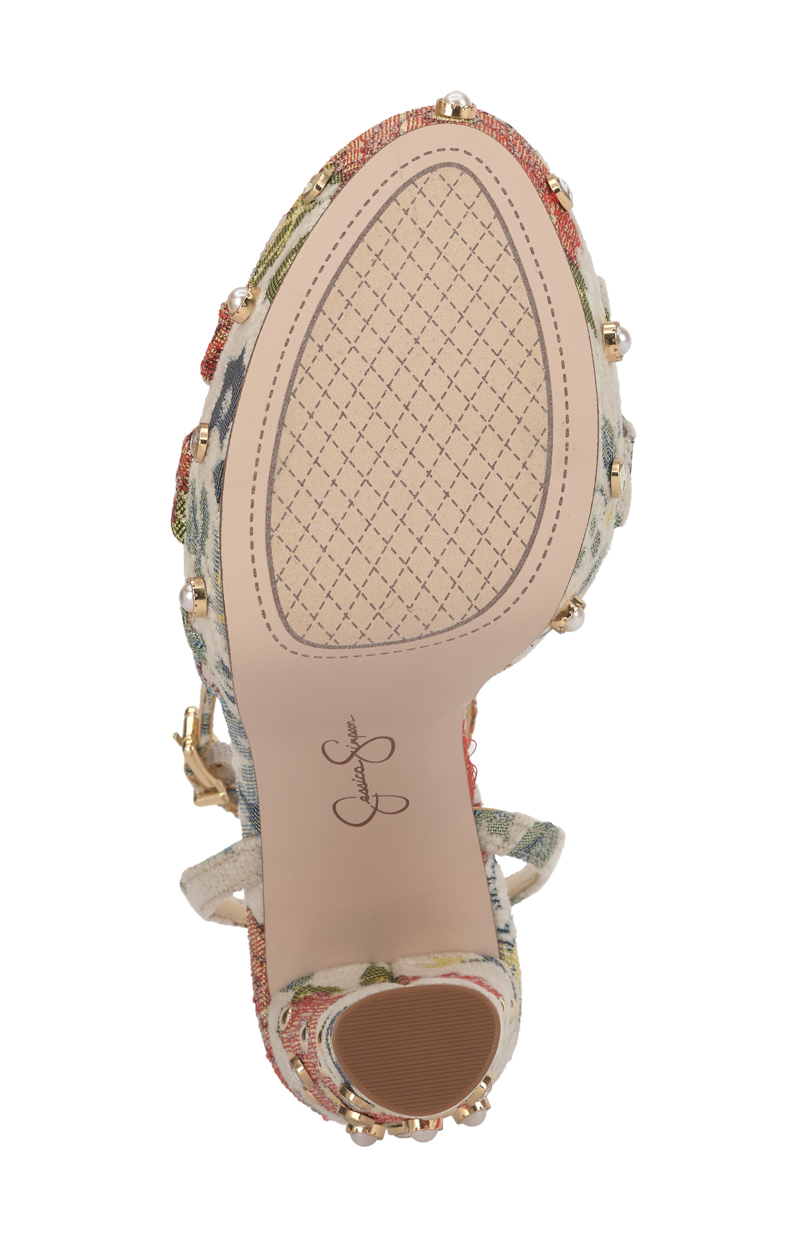 Jessica Simpson Ilaria 2 Ankle Strap Platform Sandal, Alternate, color, Cream Multi