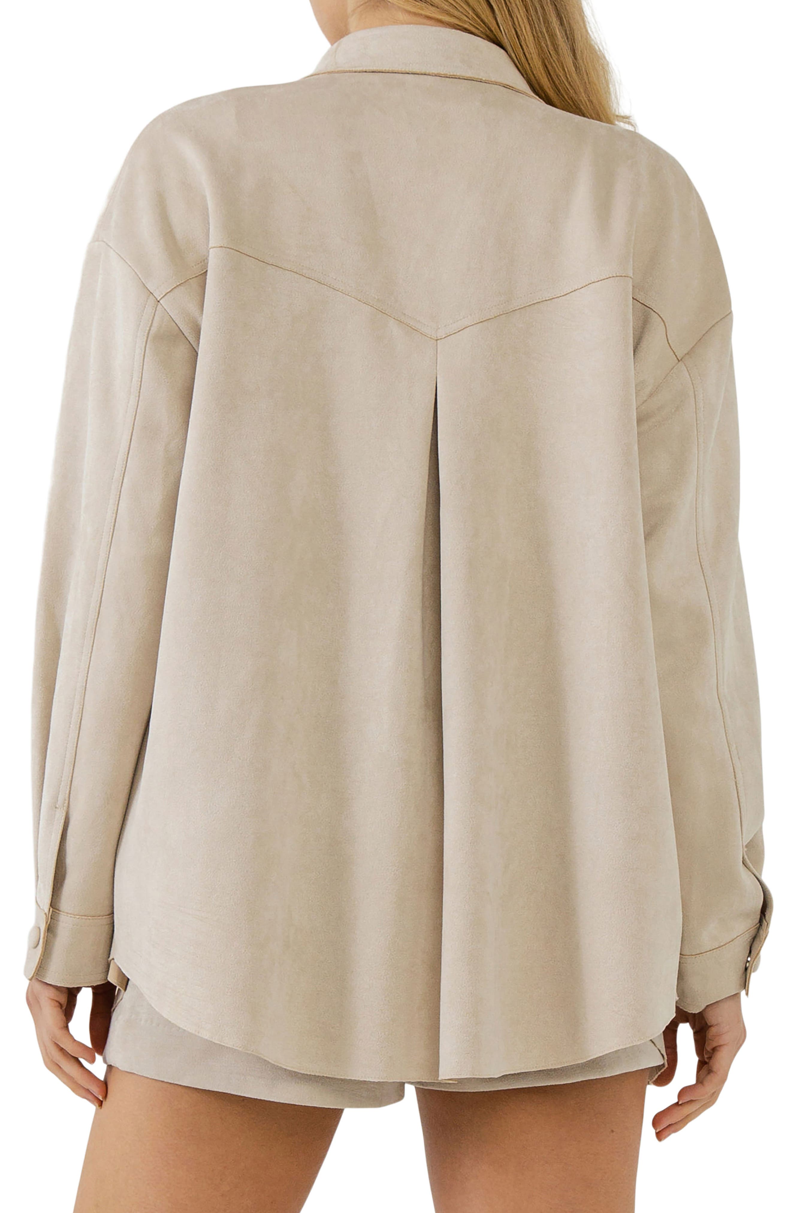 Free the Roses Faux Suede Shacket - image 4
