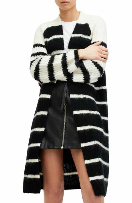 AllSaints Lou Long Open Front Cardigan