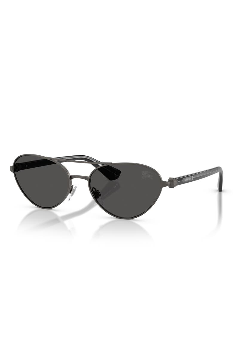 Burberry 58mm Pilot Sunglasses, Alternate, color, Matte Grey / Dark Grey