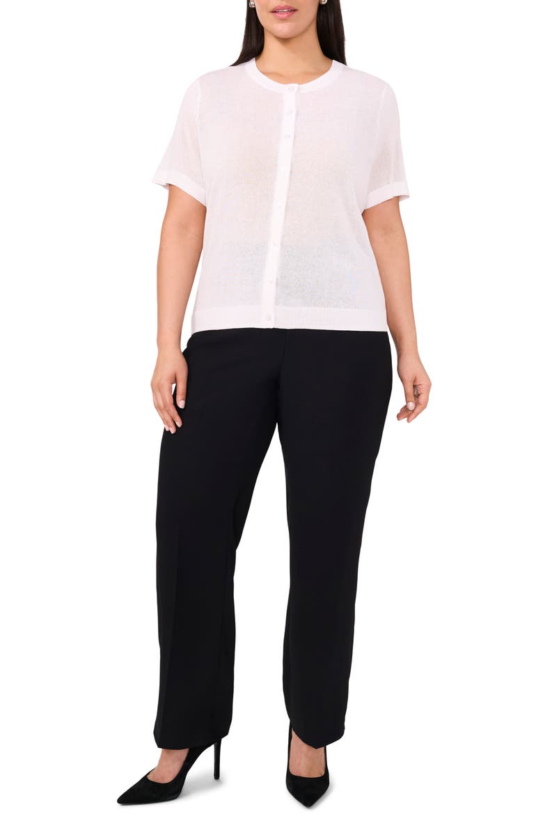 Halogen<sup>®</sup> Short Sleeve Cardigan, Alternate, color, Bright White