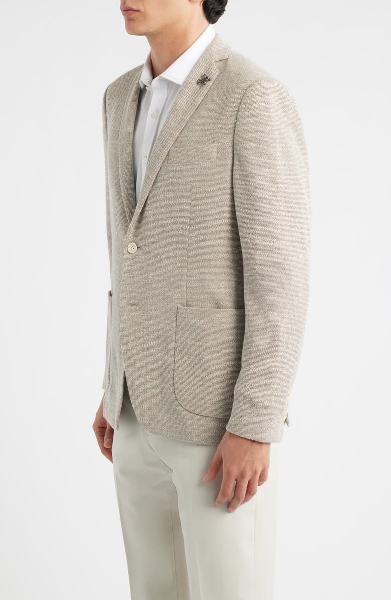 John Varvatos Star USA Varick Slim Fit Tan Knit Sport Coat, Alternate, color, Oatmeal