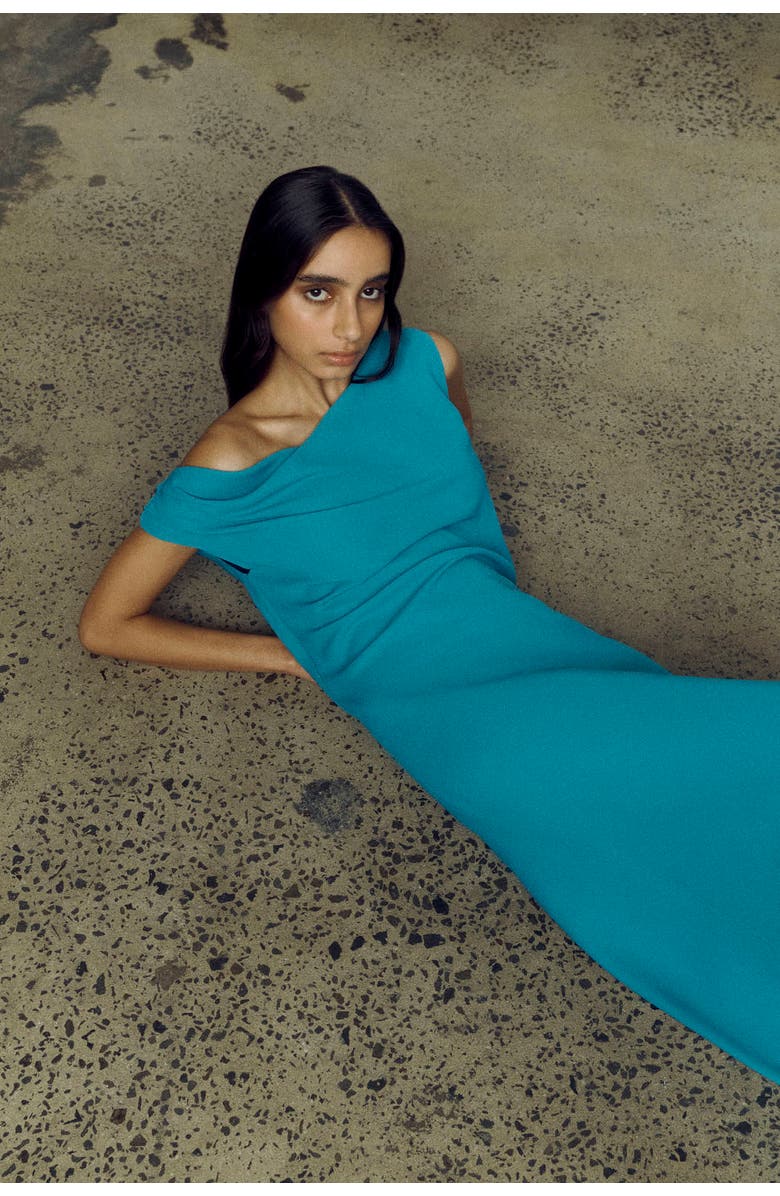 ONE OF OTHERS Bardot Dress, Alternate, color, Azure