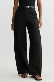 DL1961 Taylor High Waist Linen Barrel Leg Pants