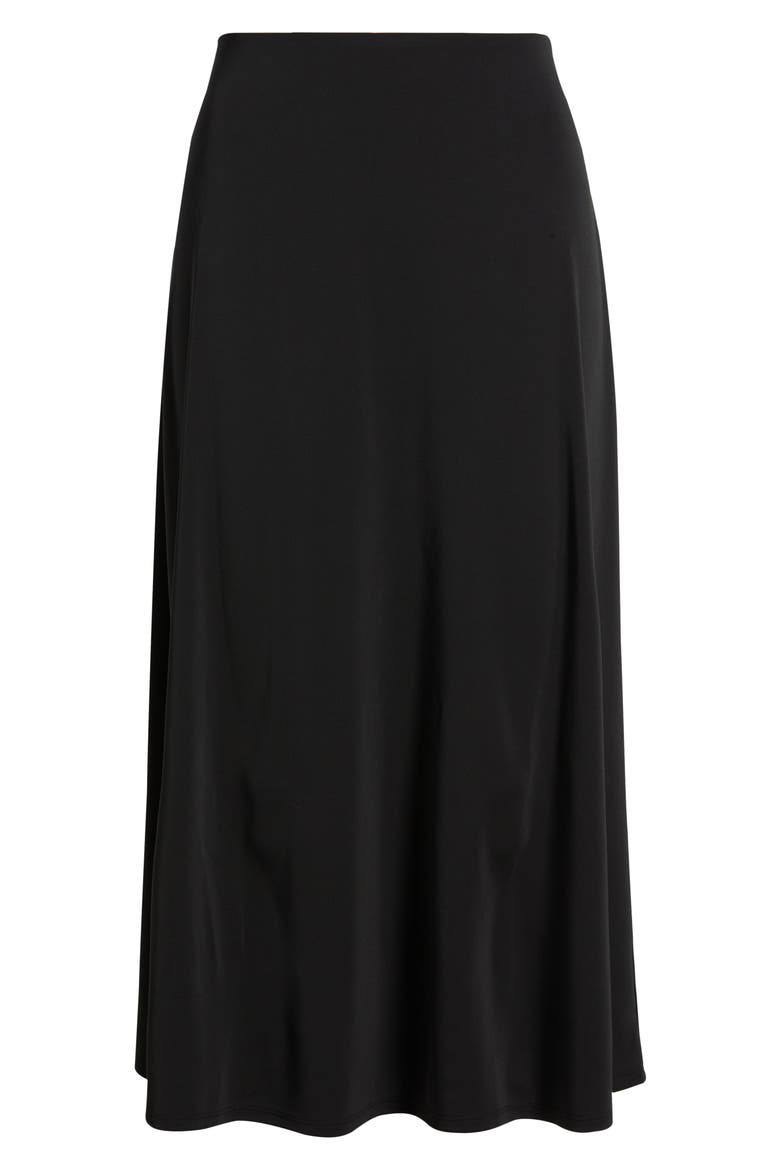 Crepe Midi Slip Skirt, Alternate, color, BLACK ONYX