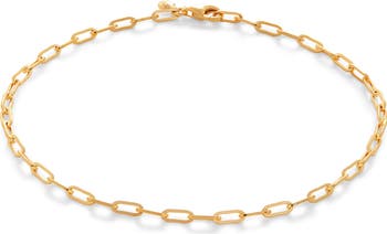 【MONICA VINADER】Mini Paperclip Chain Bracelet Mini Paperclip Chain Bracelet in 14k Solid Gold | Jewellery